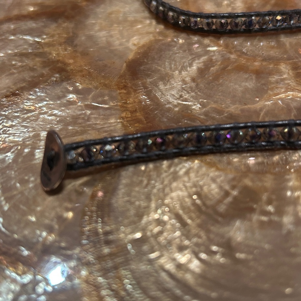 Smoky crystals Wrap Bracelet - Picture 8 of 8